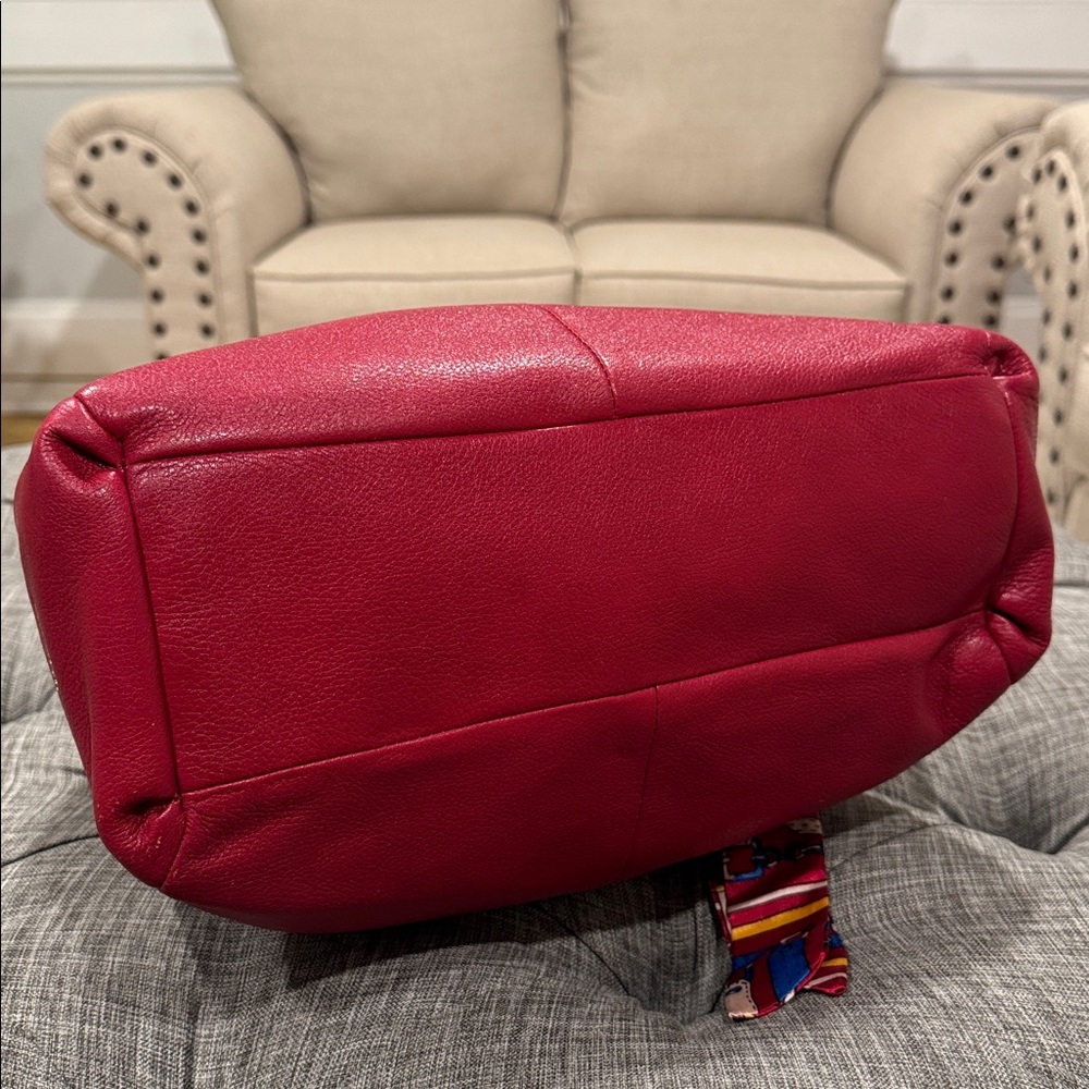 Coach Bag Madison Phoebe Red Leather Shoulder Bag - Picture 10 of 17